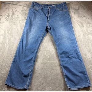 Vtg Levi's Brown‎ Tab Jeans 38x29 Blue Straight Leg